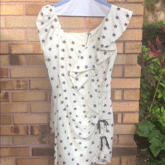 🎉🎉SELF-PORTRAIT Star print Asymmetrical Dress!🎉🎉 - Picture 9 of 12